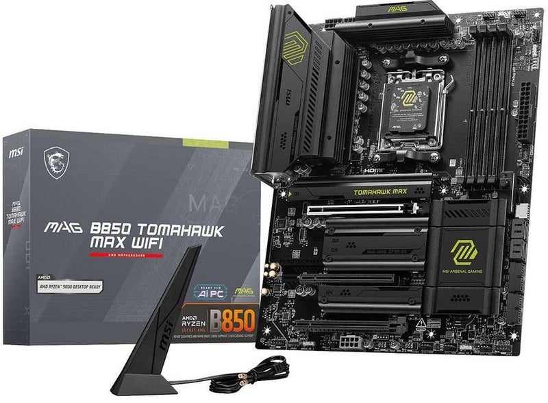 MSI B850 TOMAHAWK MAX WIFI B850 DDR5 AMD AM5 Ryzen ATX Motherboard Carousel 1