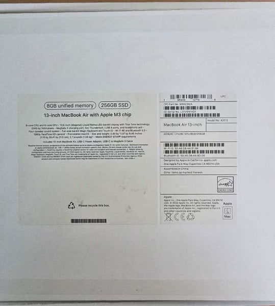 Nearly New 2024 Macbook Air 13.6" M3 Chips63616977659777113