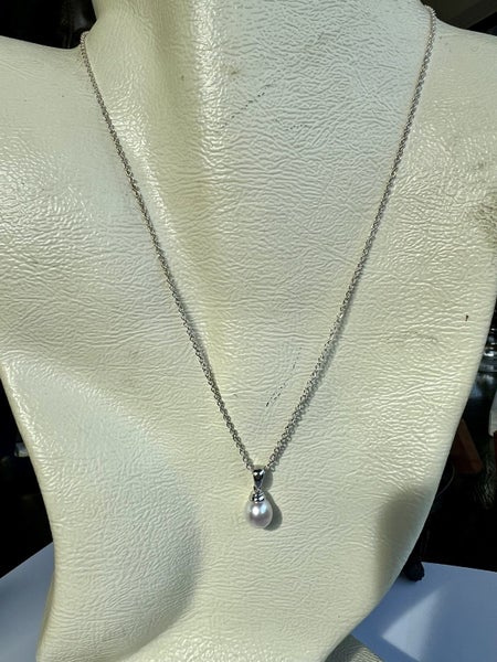 New Sterling Silver & Fresh Water Pendant & Chain #V137 Carousel 5