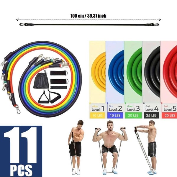 11Pcs Multi-Functional Resistance Band Set Home Gym *Local STOCK NOW* Carousel 2