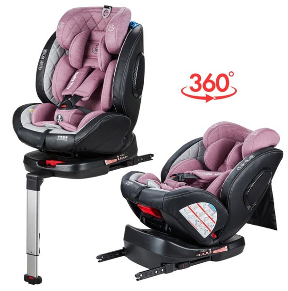 Royal 360 Rotating and Convertible Car Seat with ISOFIX and Leg Support - PINK Carousel 1