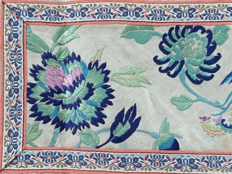 Qing Dynasty silk embroidery, vintage décor ornament Carousel 2
