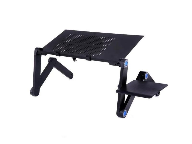 Aluminum Alloy Laptop Table Folding Notebook Desktop Stand With Cooling Fan Bed Carousel 1