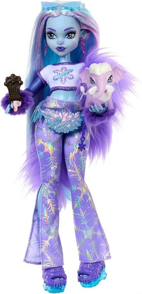 Monster High: Abbey Bominable Yeti Fashion Doll with Pet Mammoth Carousel 2