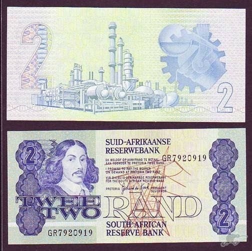 SOUTH AFRICA 1983-90 2 Rand banknote UNC Carousel 1