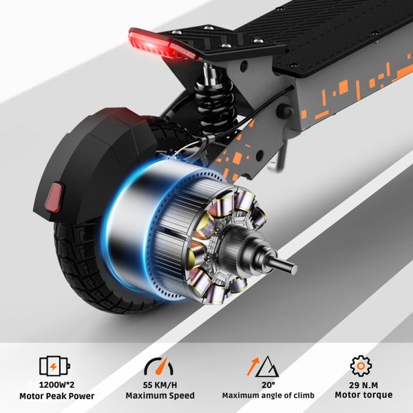 Promo! 2400W-Dual Motors-Strong Climbing-Wide Touch Screen-Electric Scooter H2 D Carousel 7