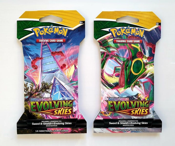 POKEMON TCG 2021 SWSH Evolving Skies Sleeved Booster x 2 **$1 RESERVE** Carousel 1
