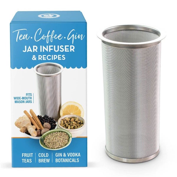 Stainless Mesh Infuser for Glass Jars + Recipe Sheet Carousel 1