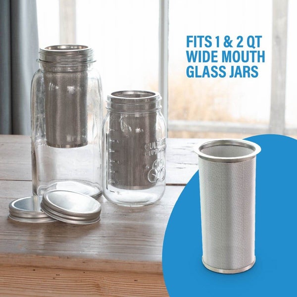 Stainless Mesh Infuser for Glass Jars + Recipe Sheet Carousel 2