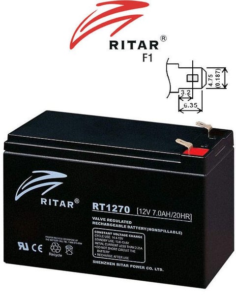 RITAR RT1270 12V 7AH BATTERY SLA BATTERY FOR OUTDOOR FISHING Carousel 2