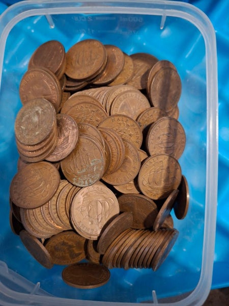 Box Full of Old English Coins Carousel 2