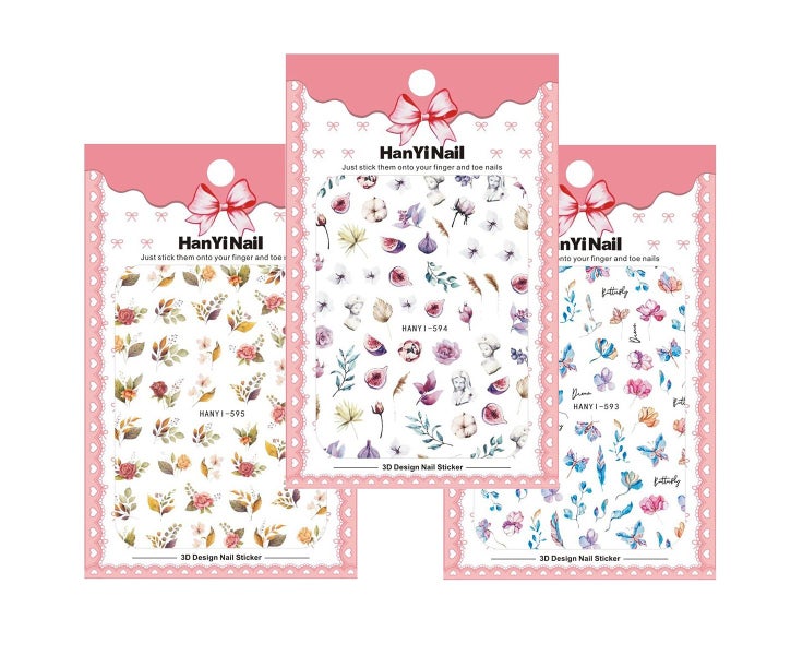 Graffiti Fun Nail Art Stickers, Abstract Nail Decals 3D Self-Adhesive Abstrac Carousel 1