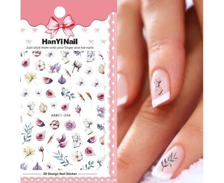 Graffiti Fun Nail Art Stickers, Abstract Nail Decals 3D Self-Adhesive Abstrac Carousel 5