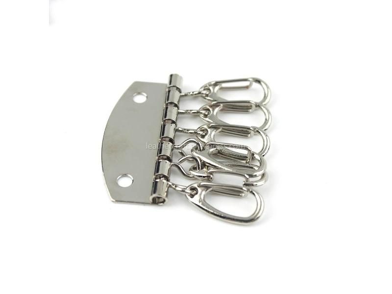 1Piece Metal Key Holder Key Row Keyring Organnizer With 6 Snap Hook For Leather Carousel 1
