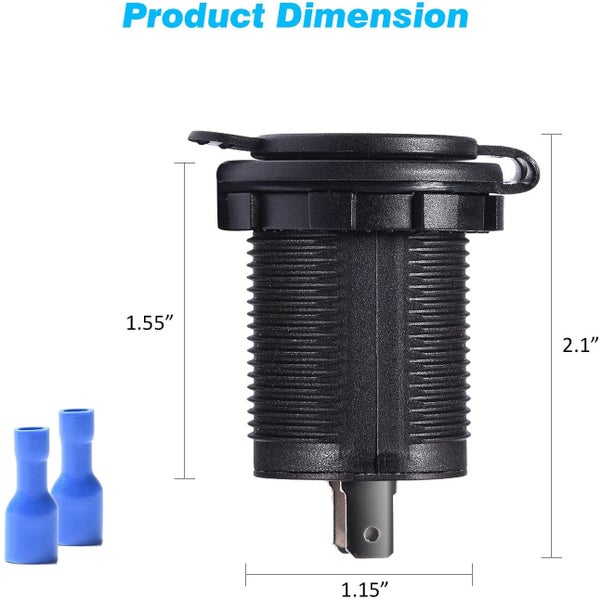 Car Dual USB Charger Power Socket with RED Light Carousel 2