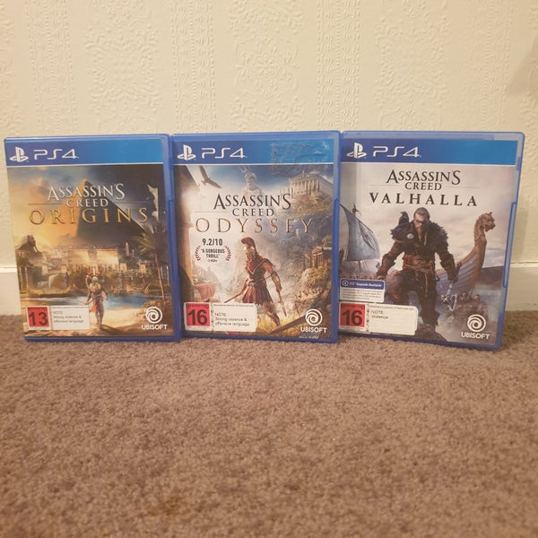 Assassins Creed Trilogy Bundle (PS4:Odyssey, Valhalla & Origins -Great Condition Carousel 1