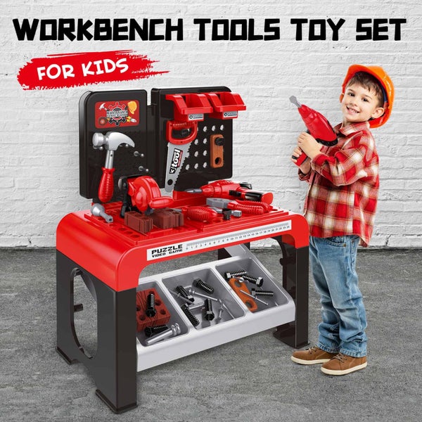 Kids Workbench Tool Bench Construction Toy Set Carousel 2