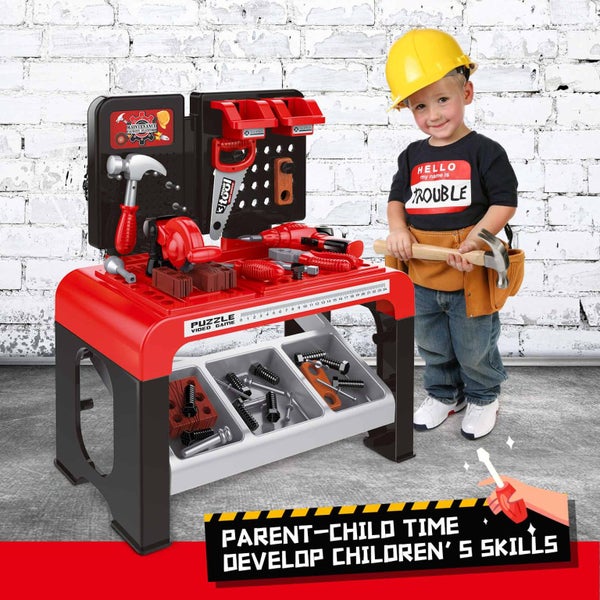 Kids Workbench Tool Bench Construction Toy Set Carousel 1