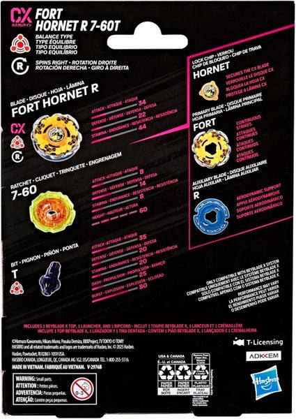 2025 Beyblade X Starter Pack: CX Fort Hornet R 7-60T Carousel 2