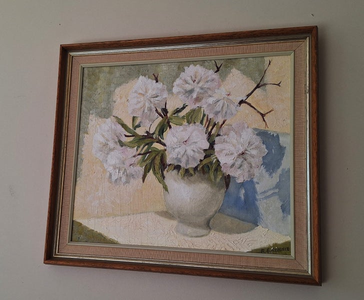 +++ CHARMING " R.E. RENNIE " FLORAL OIL PAINTING +++ Carousel 1