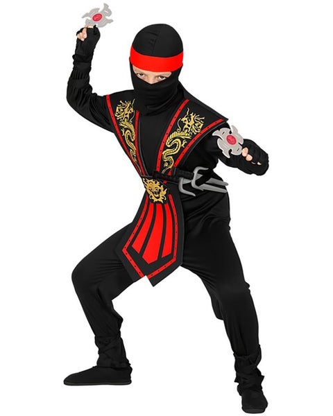 Red Kombat Ninja with Weapons Boys Costume Carousel 4