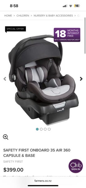SAFETY FIRST ONBOARD 35 AIR 360 CAPSULE & BASE Carousel 1