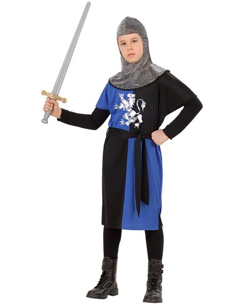 Blue Medieval Warrior Boys Costume Carousel 1