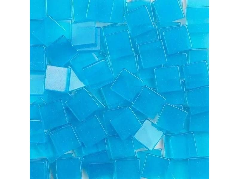 80pcs(Approx. 20g/0.7oz) 1cm/0.39in Square Resin Mosaic Tiles 0.2cm/0.08in Carousel 1