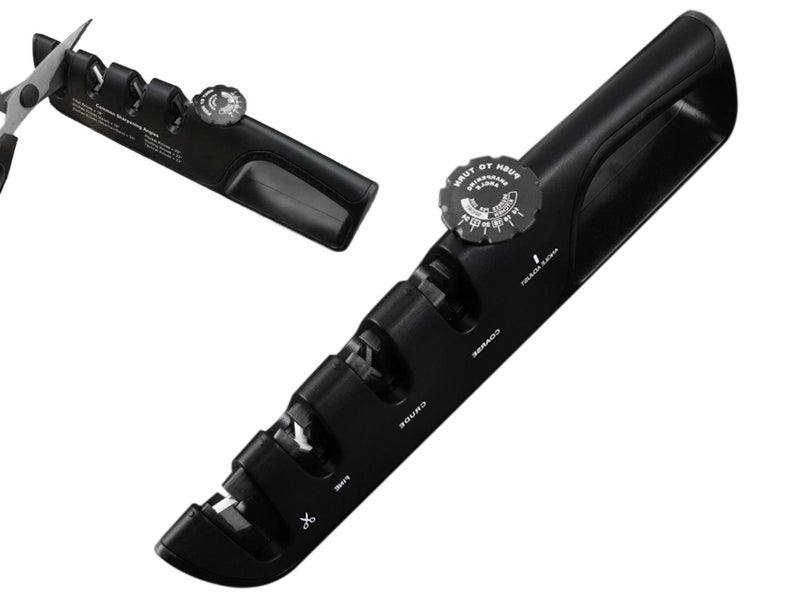 4 In 1 Scissors Sharpener Tool Kitchen Knife Sharpeners with 6 Angle Black Carousel 1