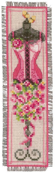 Vervaco Cross Stitch Bookmark Kit - Vintage mannequins set of 2 Carousel 2