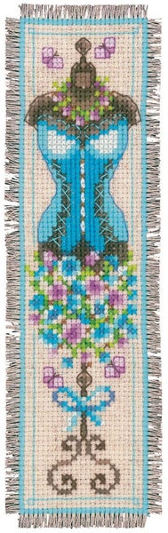 Vervaco Cross Stitch Bookmark Kit - Vintage mannequins set of 2 Carousel 3