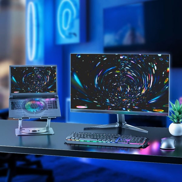 Mbeat Stage S8 Rotating Laptop Stand With Rgb Cooling Fan And Usb Ports Carousel 2