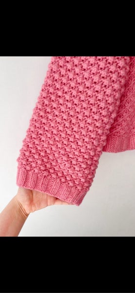 Lonely Size M Pink Chunky Lambswool Knit RRP $49063617456999938112