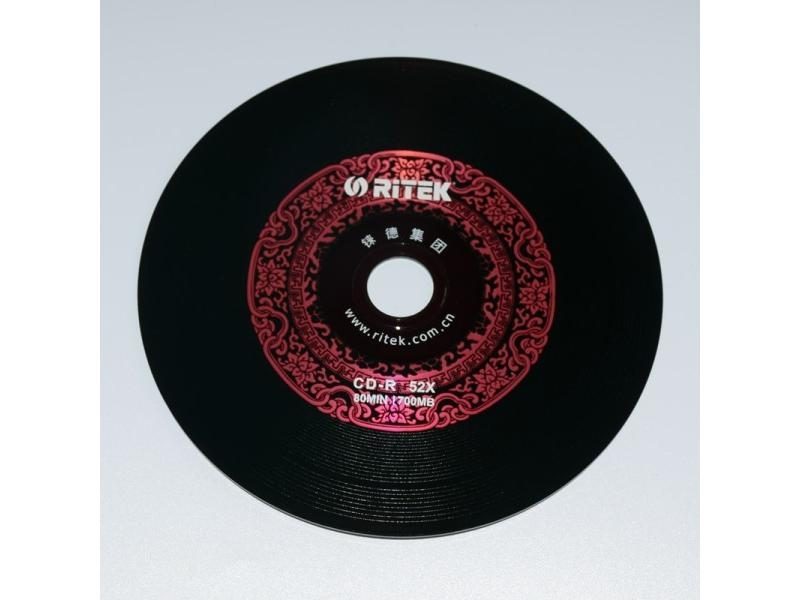 4PCS/LOT Ritek Vinyl Disc Black CD-R Blank Disc Recordable Compact Disc Carousel 1