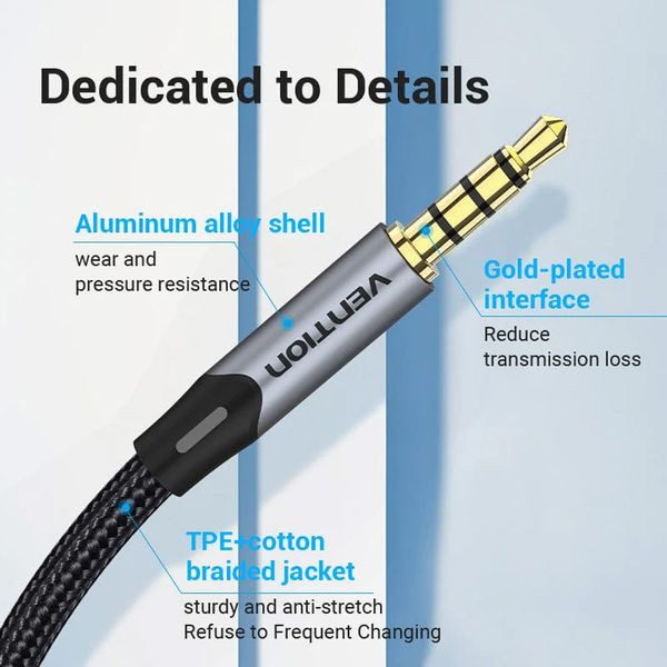 Vention Aux 3.5Mm To 3.5Mm Trs Cable 2M For Skaa Akiko/Rush Carousel 1