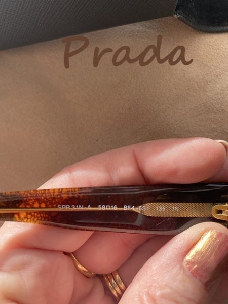 DESIGNER *PRADA* SUNGLASSES TORTISHELL FRAME WITH BROWN GRADIENT LENSES-AS NEW63618990646530112
