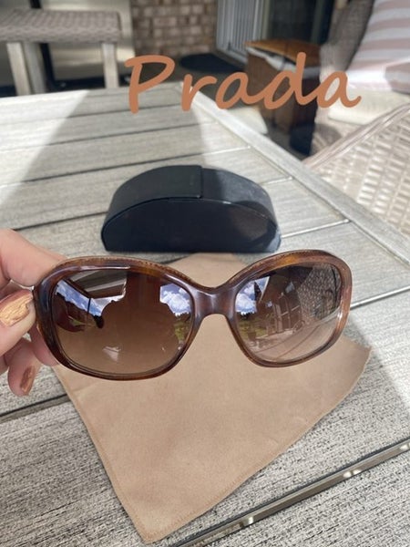DESIGNER *PRADA* SUNGLASSES TORTISHELL FRAME WITH BROWN GRADIENT LENSES-AS NEW63618990646530113