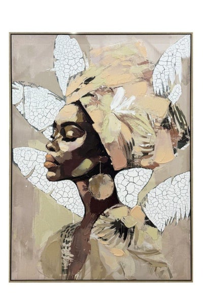 Gracious Living Hand Painted Framed Canvas Wall Art Carousel 1