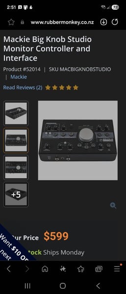 Mackie big knob studio Carousel 2