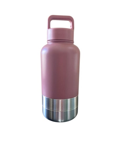 Final Clearance Sale 2-in-1 Portable Stainless Steel Pet Water Bottle and Feeder Carousel 8