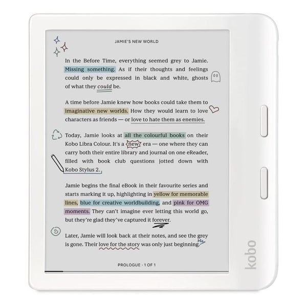 Kobo Libra Colour eReader (7'', 32GB, N428-KU) - White Carousel 1