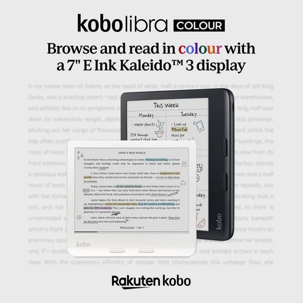 Kobo Libra Colour e-Book Reader (7'', 32GB, N428-KU) - Black Carousel 2