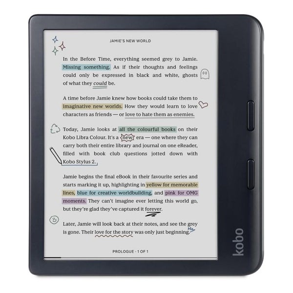 Kobo Libra Colour e-Book Reader (7'', 32GB, N428-KU) - Black Carousel 1