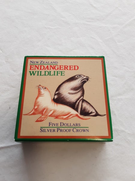NZ 1993 Endangered wildlife $5 silver proof 1 oz crown Carousel 3