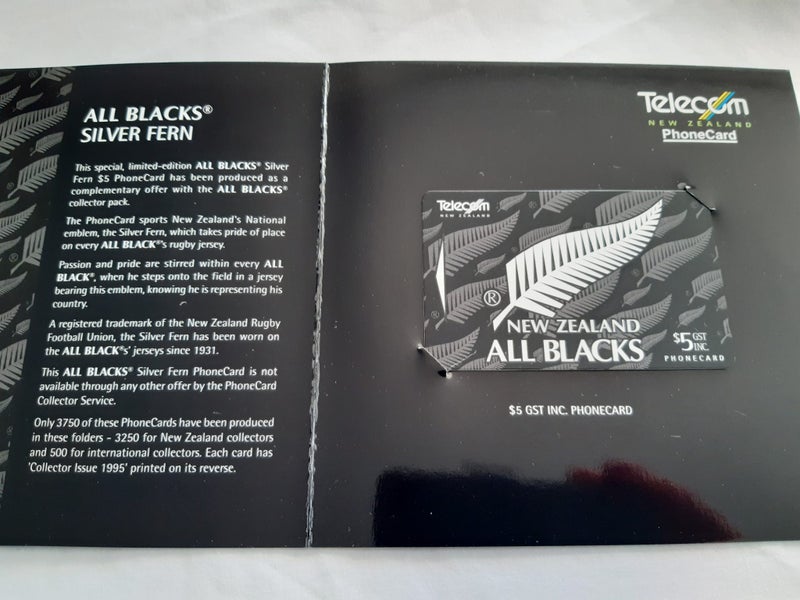 NZ 1995 All Blacks Phone card set Carousel 2