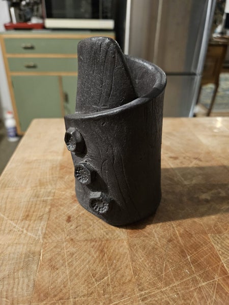 UNUSUAL SLAB ROLLED CERAMIC VESSEL Carousel 1