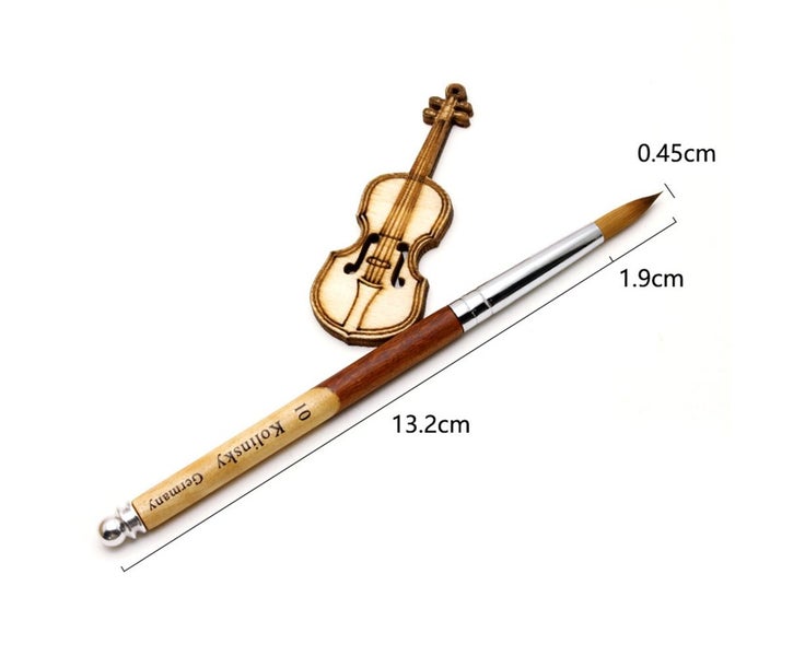 Acrylic Nail Brush Kolinsky Wood Handle, Round Gel Brush for Acrylic Applicat Carousel 2