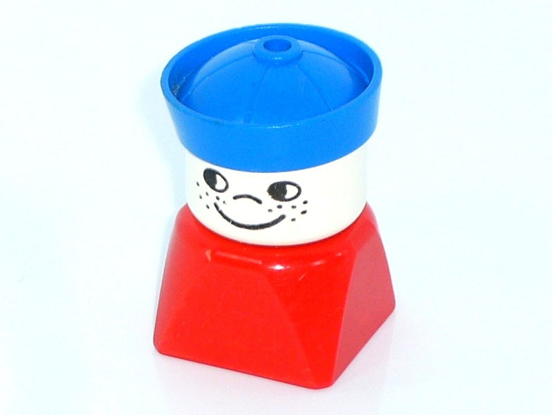 ®™DUPLO - Figure, Male on Red Base, Blue Sailor Hat, Freckles $1 Reserve Carousel 1
