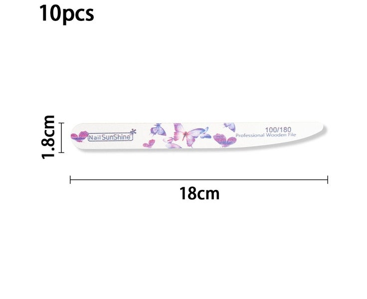 Curved Nail Files Rough Grit Reusable Emery Boards for Nails Manicure Carousel 2