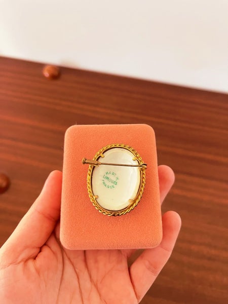 Vintage Floral Limoges France Brooch (Signed) Carousel 2